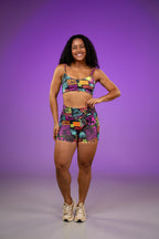 Conjunto Fitness Feminino Estampado Baratex em Poliéster Leve