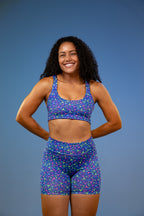 Conjunto Fitness Feminino Estampado Baratex em Poliéster Leve