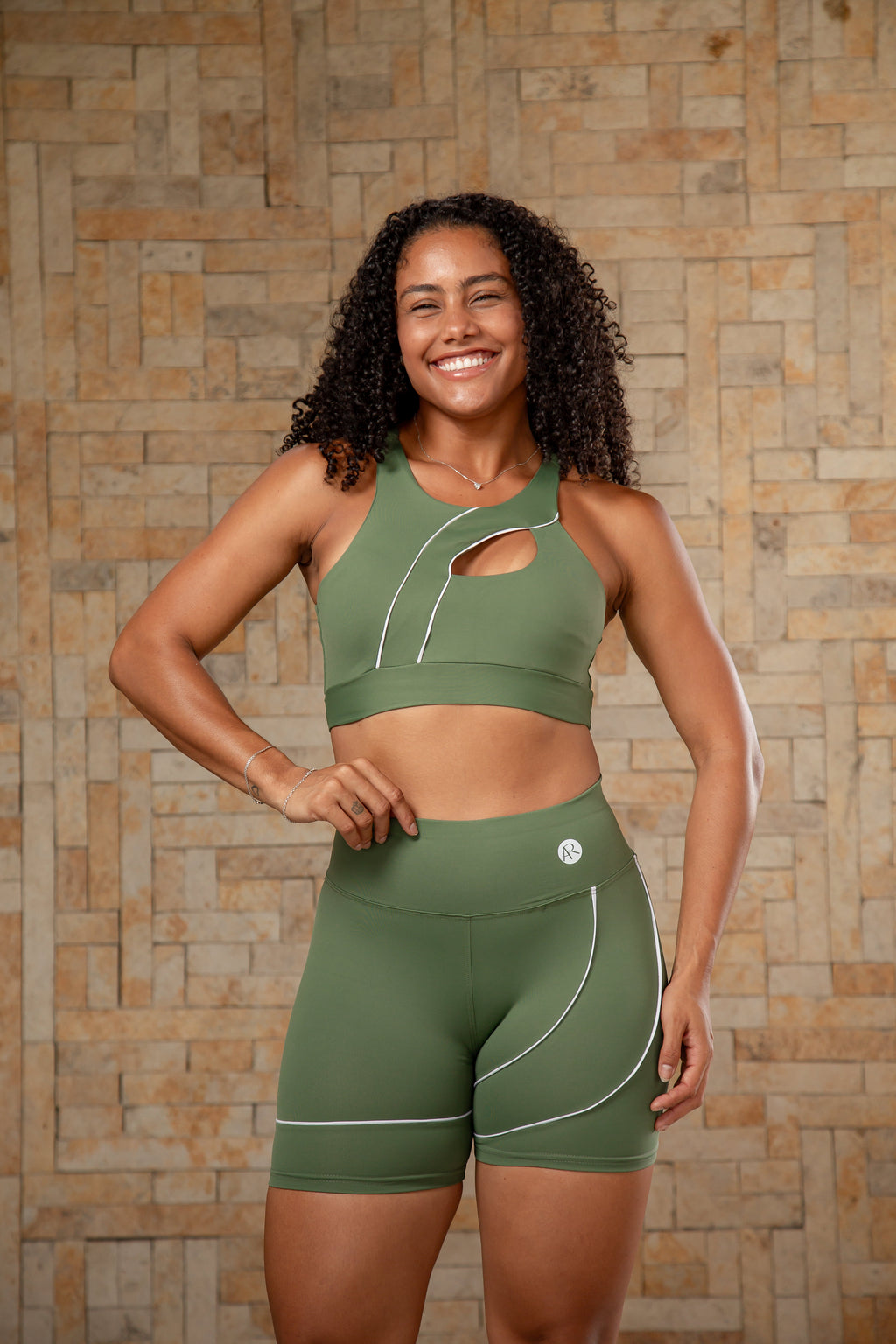 CONJUNTO DE SHORT EM POLIAMIDA ALICE