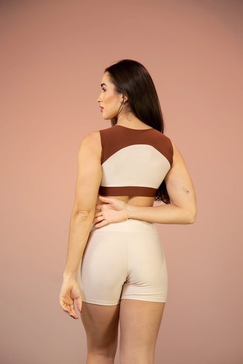 Conjunto de Short Feminino Cida em Poliéster para Treino e Dia a Dia