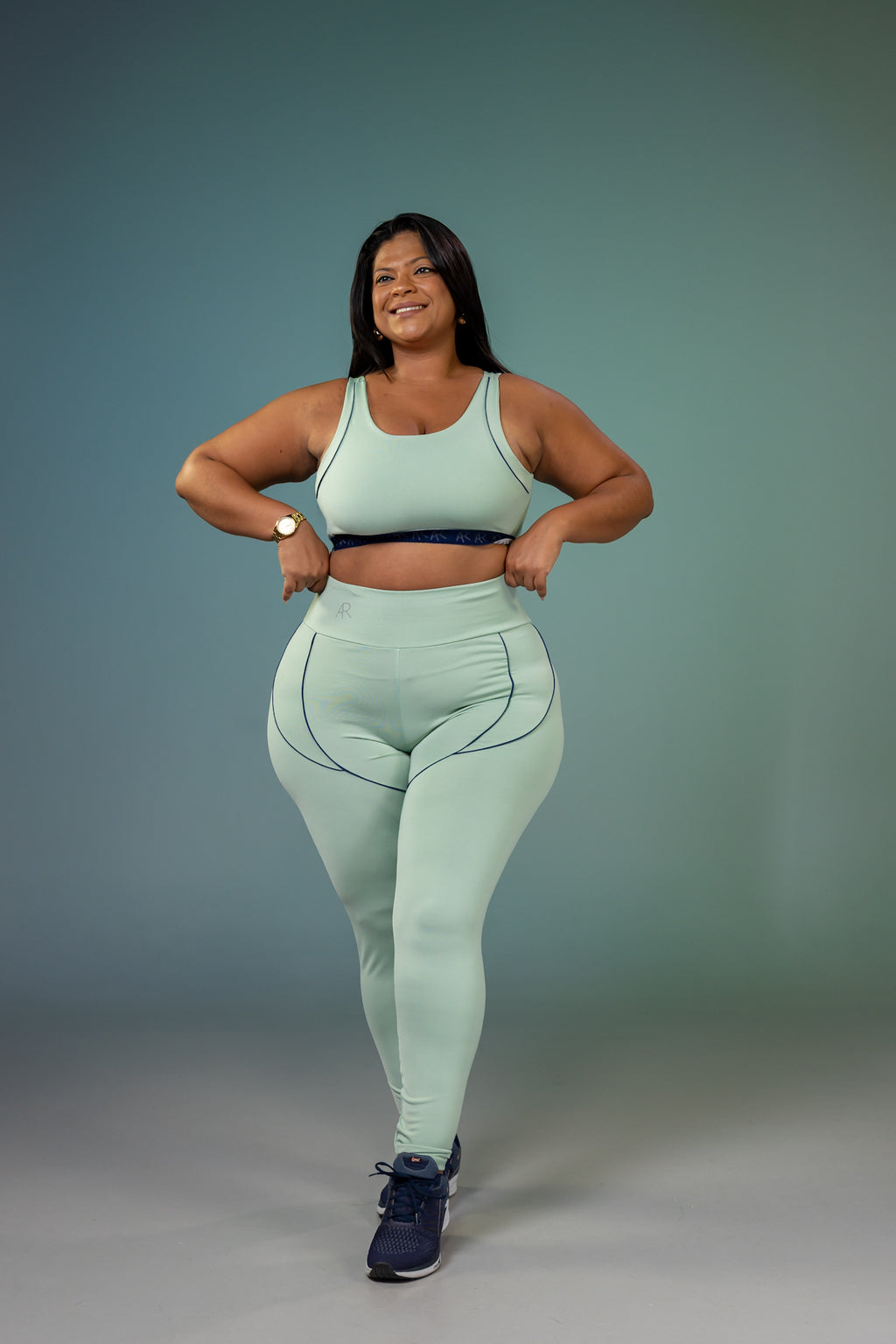 Conjunto Feminino Plus Size Fernanda em Poliéster Leve e Confortável