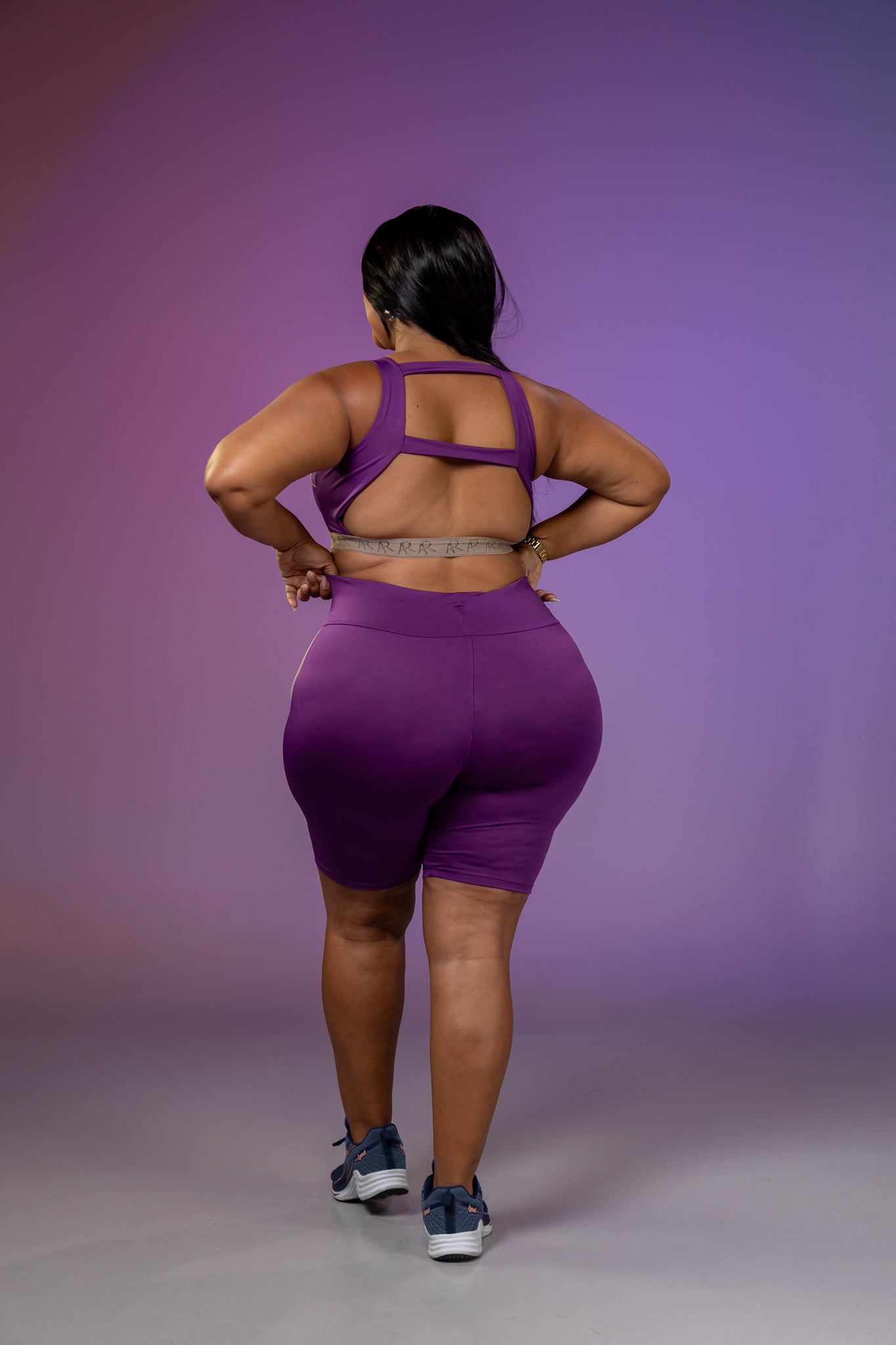 Conjunto Feminino Plus Size Fernanda com Short em Poliéster Leve