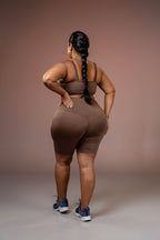 Conjunto Feminino Plus Size Fernanda com Short em Poliéster Leve