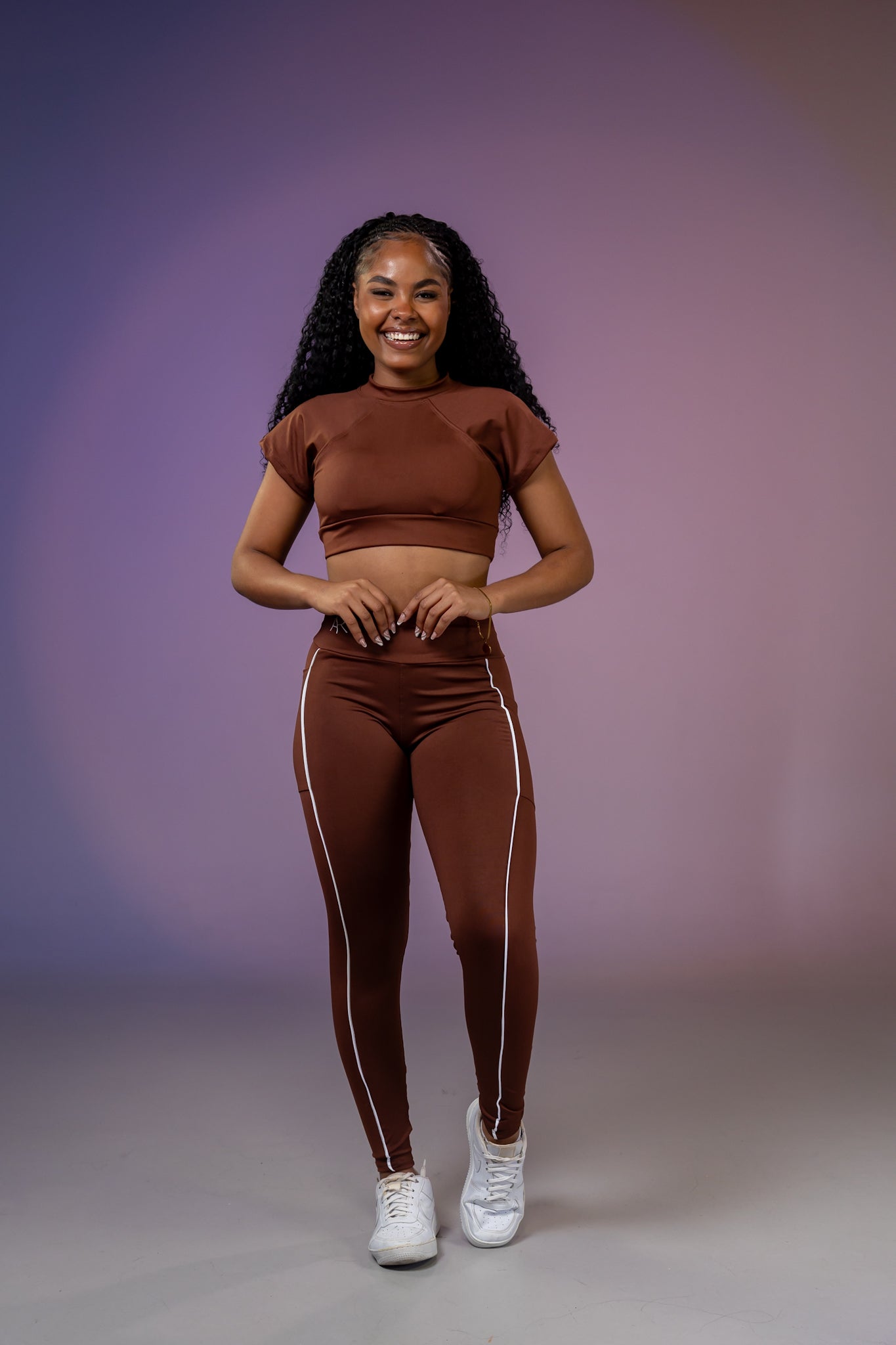 Conjunto  de Calça Feminino Dai em Poliéster Macio para Treino e Dia a Dia