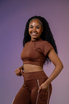 Conjunto  de Calça Feminino Dai em Poliéster Macio para Treino e Dia a Dia