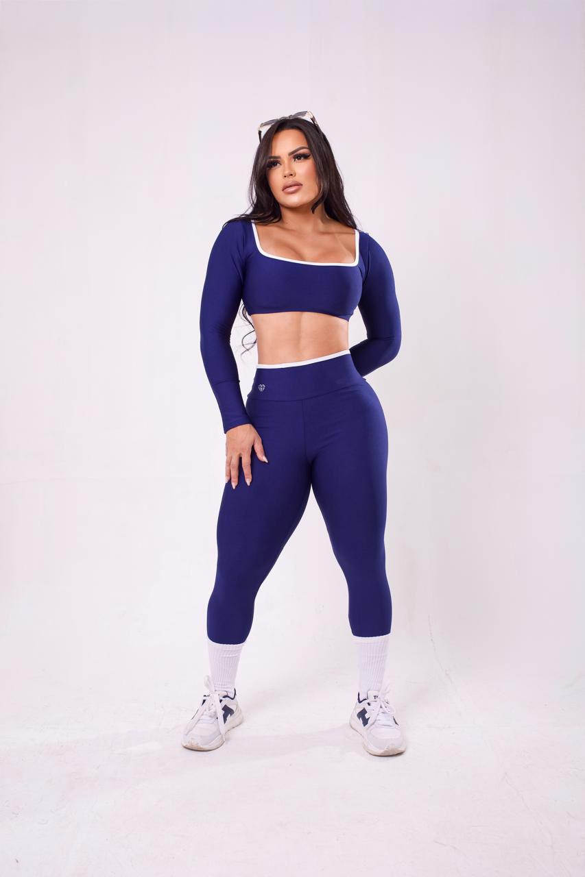 Conjunto Feminino de Manga Longa em Poliéster Leve e Confortável